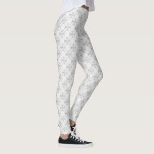 Vita Snöre Abstrakt Leggings