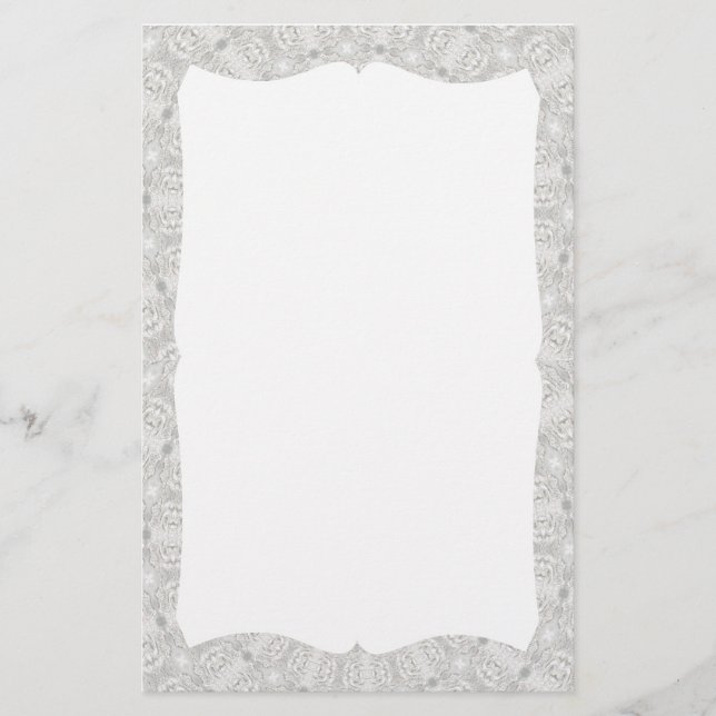 Vita Snöre Bröllop Kaleidoskop (Ditt Ord här) Brevpapper (Framsida)