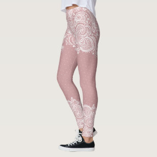 Vita Snöre & Dots Girly Design Leggings