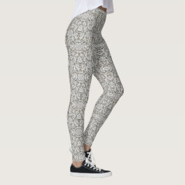 Vita Snöre-Hetten ser bekväm sexig Cute-klass Leggings