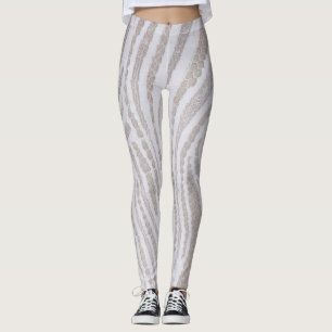Vita Snöre Mönster Leggings