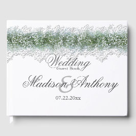 Vita Snöre och Spädbarn utandningsluften Bröllop Gästböcker