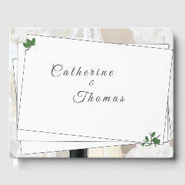 Vita Snöre & Ro Löv Guest Bok