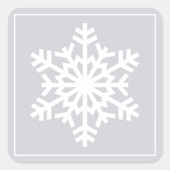 Vita Snowflake-julets Helgdag - etiketter (Framsida)