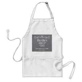 Vita snurrare för vintage av chalkboard-barber förkläde