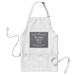 Vita snurrare för vintage av chalkboard-barber förkläde