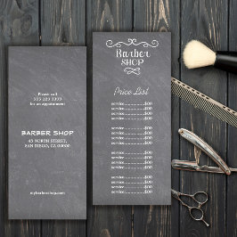 Vita snurrare för vintage av chalkboard-barber reklamkort