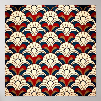 Vita sol stigning över vinkara abstrakten mönster poster