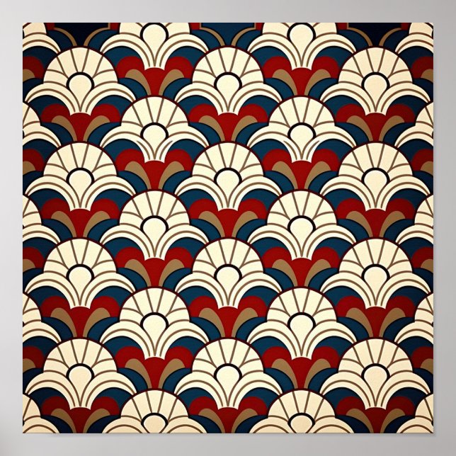 Vita sol stigning över vinkara abstrakten mönster  poster (Framsidan)