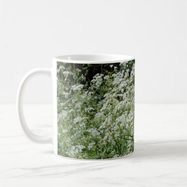Vita sommarblommor kaffemugg (Vänster)