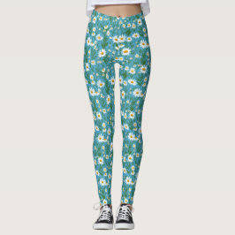 Vita sommarDaisy på Aqua Leggings