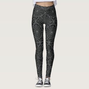 Vita Spindelnät Leggings