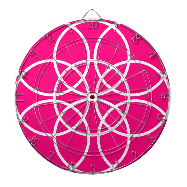Vita Spiral-kretsar på Rosa Darttavla (Framsidan)