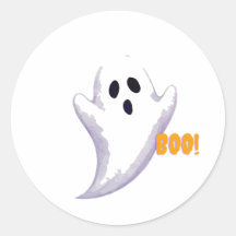 Vita spök Halloween-dekaler | Sött kusligt spöke