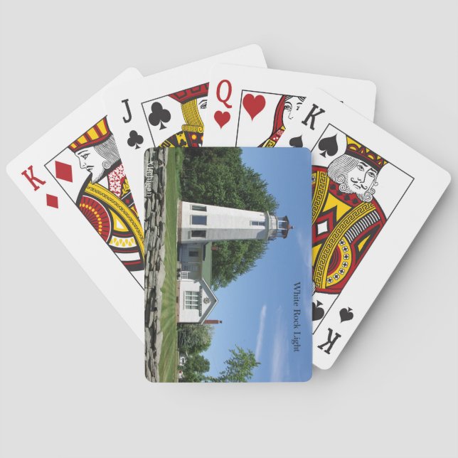 Vita Sten Ljuskort Casinokort (Baksidan)