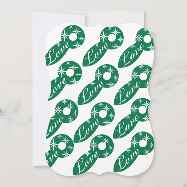 Vita stjärnor i julklapp i Kärlek Kort (Framsida)