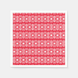 Vita stjärnor Mönster Red Helgdagar papper jul Pappersservett