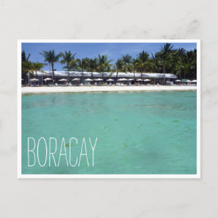 vita stranden boracay vatten vykort