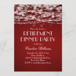 Vita strängljus på röd pension inbjudningar