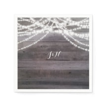 Vita strängljus & Rustik Trä Bröllop