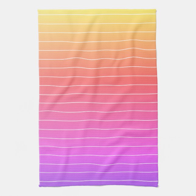 Vita Streck Färgad Kökshandduk (Vertikal)