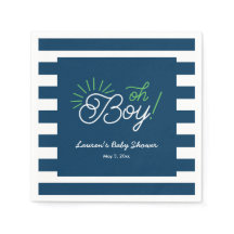 Vita strippade babyskor Napkins