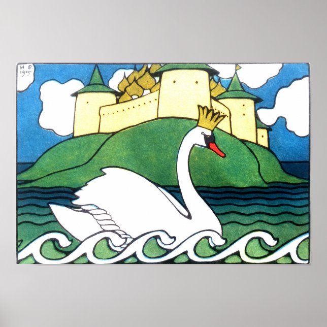 Vita Svan från Tsar Saltan Poster (Framsidan)