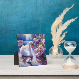 Vita Svan och Cygnet med Lila Ro