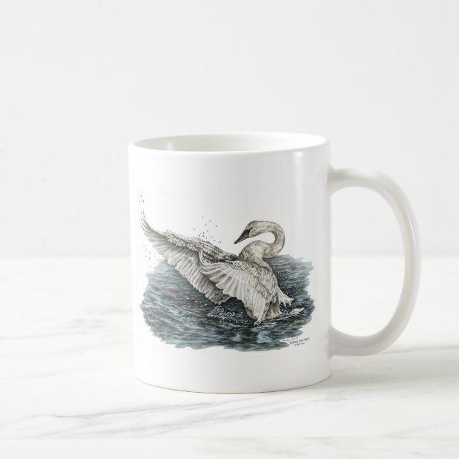 Vita Svan vid Vatten Kaffemugg (Höger)