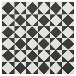 Vita, svarta, fyrkanter Triangles Mönster Tyg