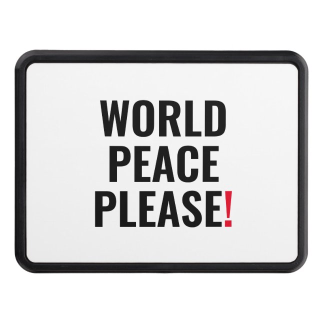 Vita, svarta, inga krigsprotester dragkroksskydd (Framsidan)