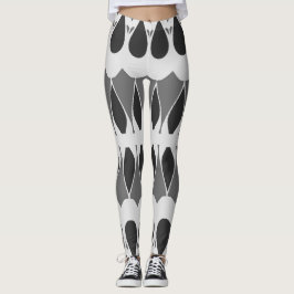 Vita svarta klassiska "Ratti_Kreativ_Arts" Leggings