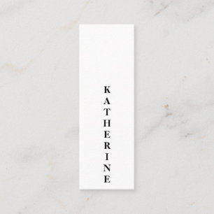 Vita svarta minimalistfoto av klassisk elegant, va mini visitkort