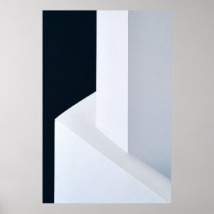 Vita, svarta och grått-illustrationer poster