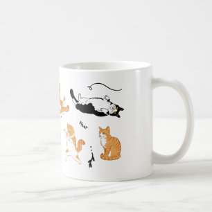 Vita, svarta Orangar, leksaker Kaffemugg