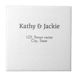 Vita svarta paret namn adress stad enkel kakelplatta