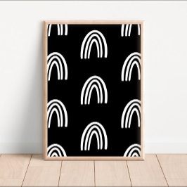 Vita/svarta regnbågar, Poster av neurseri Decor