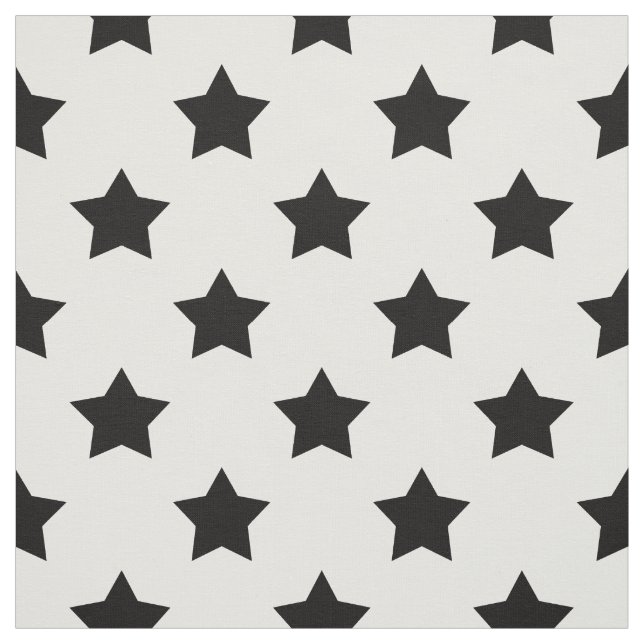 Vita svarta stjärnor Mönster dekorativ textil (Provkarta)