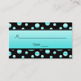 Vita, svarta, vita Polka dots-kort Placeringskort