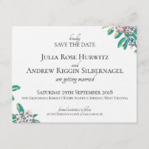 Vita svavelkällor Springs bröllop Spara datum