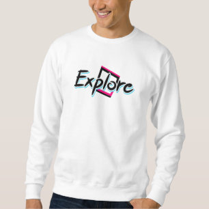 Vita sweatshirts lång ärmad tröja