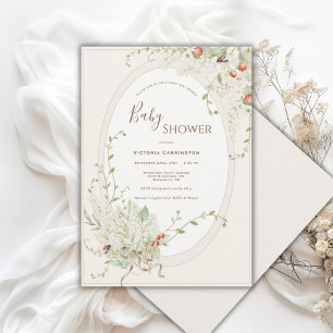 Vita Syrenband Vintage Whimsical Barnkalas Inbjudningar