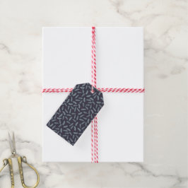 Vita tallgrenar Fjädrar Juliträbär Jul Presentetikett