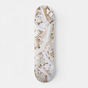 vita tegelstenar mini skateboard bräda 18,5 cm