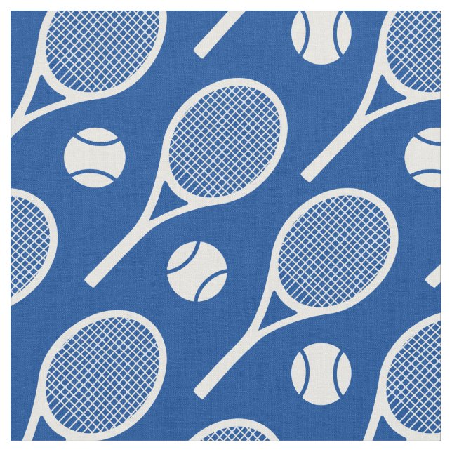 Vita tennisracketar - anpassade! tyg (Närbild)