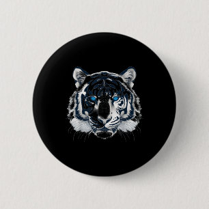 Vita Tiger Blue Ögon Vild katt-djur _1 Knapp
