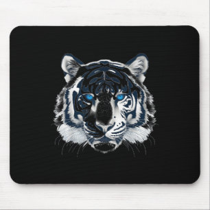 Vita Tiger Blue Ögon Vild katt-djur _1 Musmatta