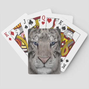 Vita Tigerhuvud Vilda Liv Estetik Casinokort