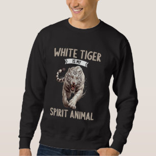 Vita Tigers White Tiger är mitt spritdjur Lång Ärmad Tröja