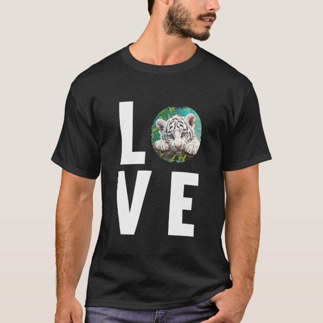 Vita tigrar Vita tiger T Shirt (Framsida)